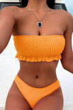 Fashion Simplicity Solid Split Joint Swimwears