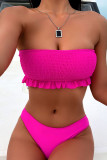 Fashion Simplicity Solid Split Joint Swimwears