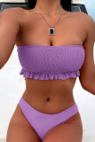 Fashion Simplicity Solid Split Joint Swimwears