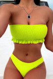 Fashion Simplicity Solid Split Joint Swimwears