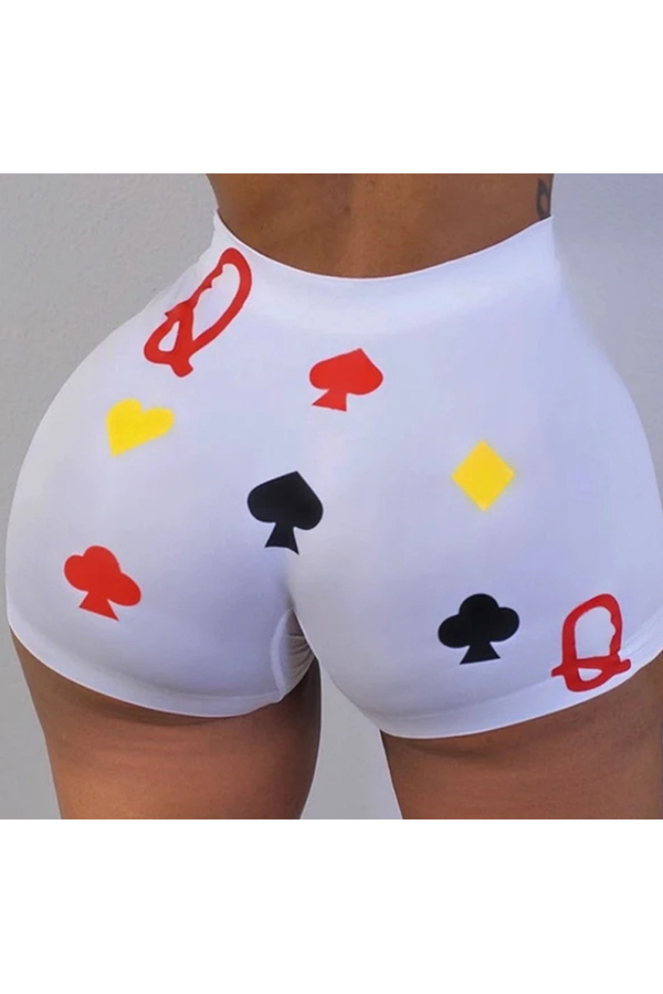 White Sexy Sports Print Sports