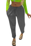 Light Gray Black Grey Light Gray Dark Blue Elastic Fly Mid Solid Harlan pants Pants Bottoms