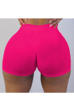 Orange Elastic Fly High Solid Straight shorts Bottoms