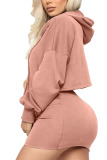 Coffee Polyester Fashion adult Sexy Two Piece Suits Bandage Solid Hip skirt Long Sleeve 