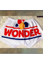 White Polyester Elastic Fly Low Print Straight shorts Bottoms