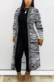 Leopard print Daily Twilled Satin Print Cardigan O Neck Outerwear