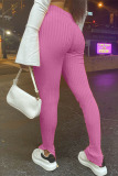 Pink Sexy Solid Pants Skinny Bottoms