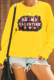 Yellow Daily Print Pullovers O Neck Tops