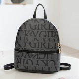 Blue Fashion Casual Letter Print Backpack
