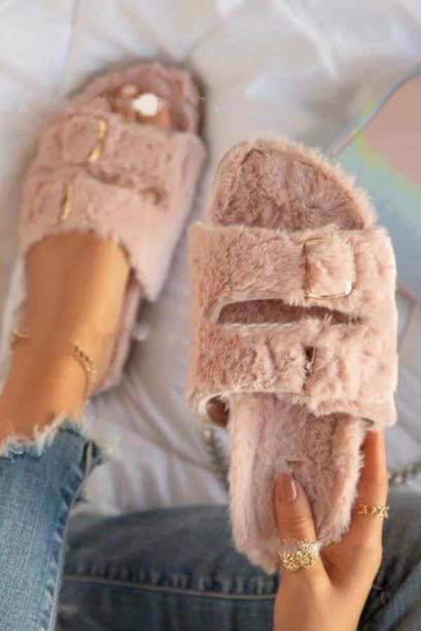 Pink Casual Hollowed Out Opend Keep Warm Shoes