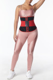 Red Fashion Casual Sportswear Zipper Design Bustiers