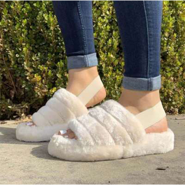 White Casual Daily Patchwork Round Keep Warm Shoes