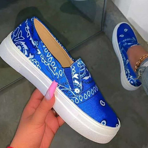 Blue Fashion Casual Split Joint Round Out Door Shoes