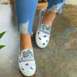 Blue Fashion Casual Split Joint Round Out Door Shoes