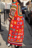 Multicolor Vintage National Totem Split Joint Halter Outerwear
