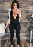 White  Beading Solid Fashion sexy Jumpsuits & Rompers