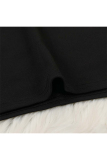 Black Cotton Sexy Tank Sleeveless Turtleneck Hip skirt Knee-Length diamonds Patchwork Solid Print  Club Dr