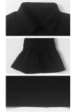 Black Polyester Sexy adult Fashion Cap Sleeve Long Sleeves O neck Asymmetrical Mid-Calf asymmetrical Solid
