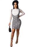 White adult OL Fashion Two Piece Suits Print Patchwork pencil Long Sleeve