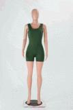 Fruit green Fashion Sexy Solid Polyester Sleeveless Slip 