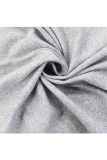 Grey Casual zipper Solid Long Sleeve Hooded 