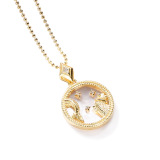 Gemini Fashion Solid Zodiac Necklace