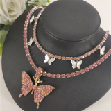 Pink Fashion Sexy Butterfly Necklace