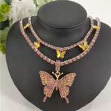 Pink Fashion Sexy Butterfly Necklace
