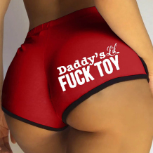 Red Sexy Print Letter Sports