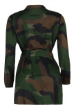 Big Camouflage Fashion Turndown Collar Cardigan Extra Large Bandigan Coat