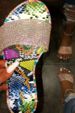 Colour Casual Street Split Joint Sequins Opend Out Door Shoes
