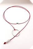 Red Street Patchwork Metal Accessories Decoration Necklaces