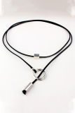 Black Street Patchwork Metal Accessories Decoration Necklaces
