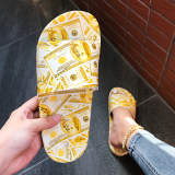 Yellow Casual Street Split Joint Printing Opend Out Door Shoes