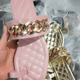 Pink Casual Street Hollowed Out Patchwork Chains Opend Out Door Shoes