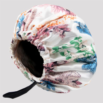 White Casual Living Print Adjustable Elastic Button Confinement Cap