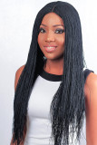 Black Fashion Casual Solid High-temperature Resistance  Wigs