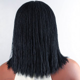 Black Fashion Casual Solid Split Joint High-temperature Resistance  Wigs