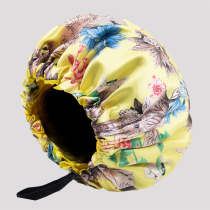 Yellow Casual Living Print Adjustable Elastic Button Confinement Cap