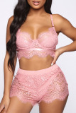 Pink Fashion Sexy Solid Patchwork Lingerie