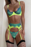 Green Fashion Sexy Patchwork See-through Lingerie