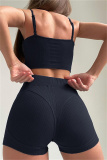 Khaki Sexy Sportswear Solid Patchwork Backless Two-piece Set
