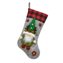 Green Party Vintage Print Snowflakes Santa Claus Split Joint Sock
