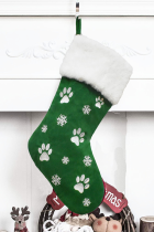 Green Street Party Print Snowflakes Split Joint Sock