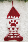 White Red Party Vintage Print Snowflakes Split Joint Sock