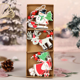 White Green Christmas Day Party Split Joint Santa Claus Christmas Tree Printed Snowman Printed Costumes