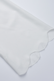 White Casual Print Split Joint Halter Irregular Dress Dresses