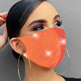 Orange Fashion Casual Patchwork Hot Drill Mask