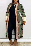 Leopard Print Fashion Casual Print Leopard Cardigan Plus Size Overcoat