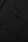 Grey Fashion Casual Solid Basic Plus Size Three-piece Set